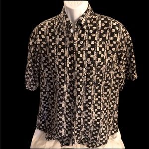 Roundtree & York Men’s 100% silk button down -sz med / size medium